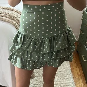 Ruffled mini skirt